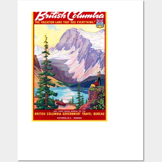 Vintage Travel Poster  Canada British Columbia 2 Wall Art by vintagetreasure